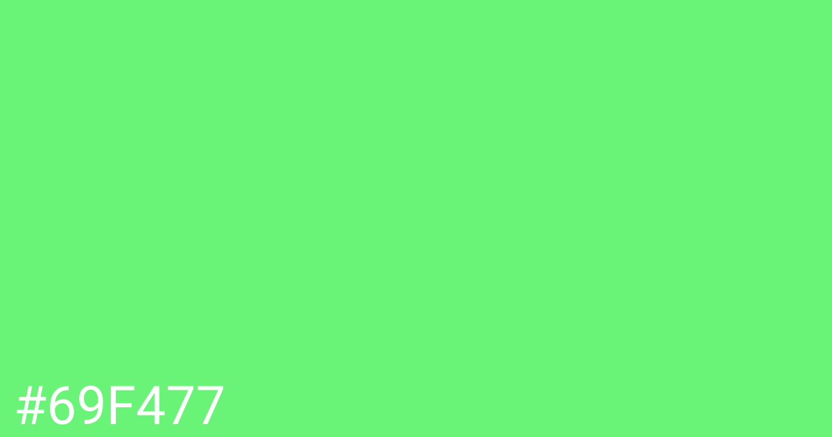 Hex color #69f477 graphic