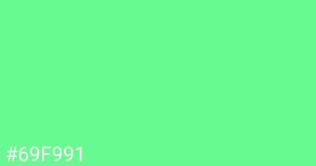 Hex color #69f991 graphic