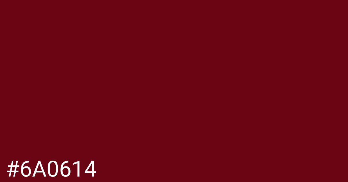 Hex color #6a0614 graphic