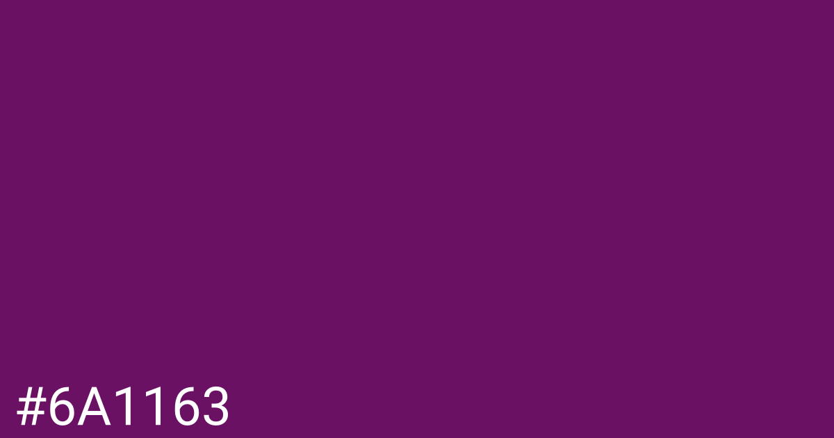 Hex color #6a1163 graphic