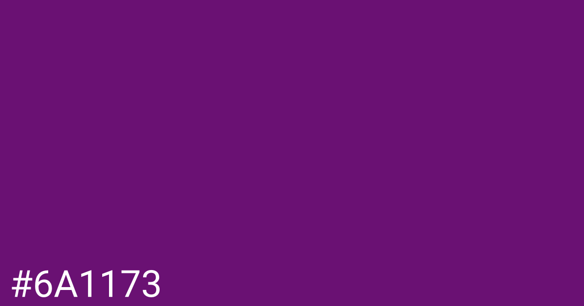 Hex color #6a1173 graphic