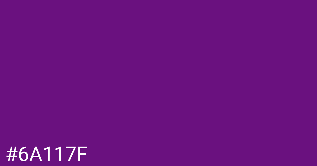 Hex color #6a117f graphic