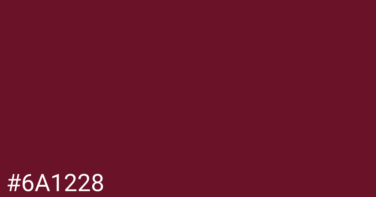 Hex color #6a1228 graphic