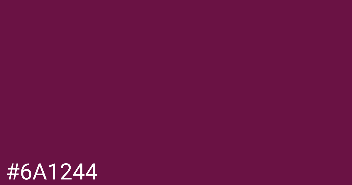 Hex color #6a1244 graphic