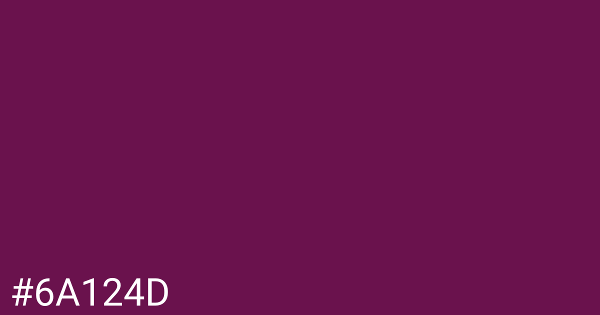 Hex color #6a124d graphic