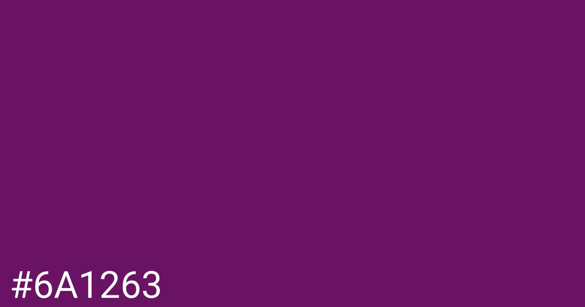 Hex color #6a1263 graphic