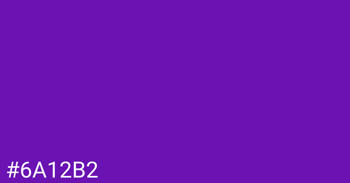 Hex color #6a12b2 graphic