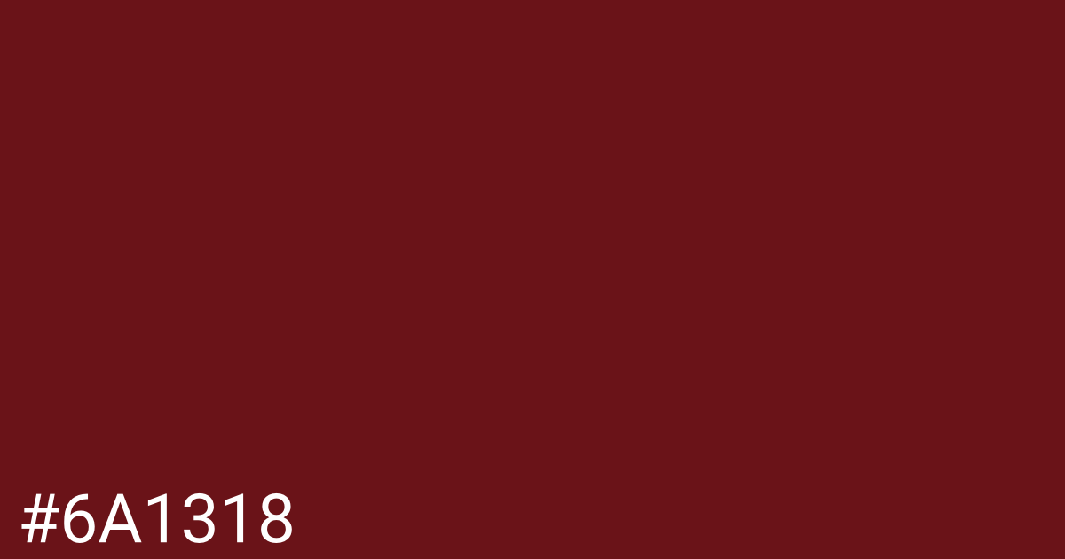 Hex color #6a1318 graphic