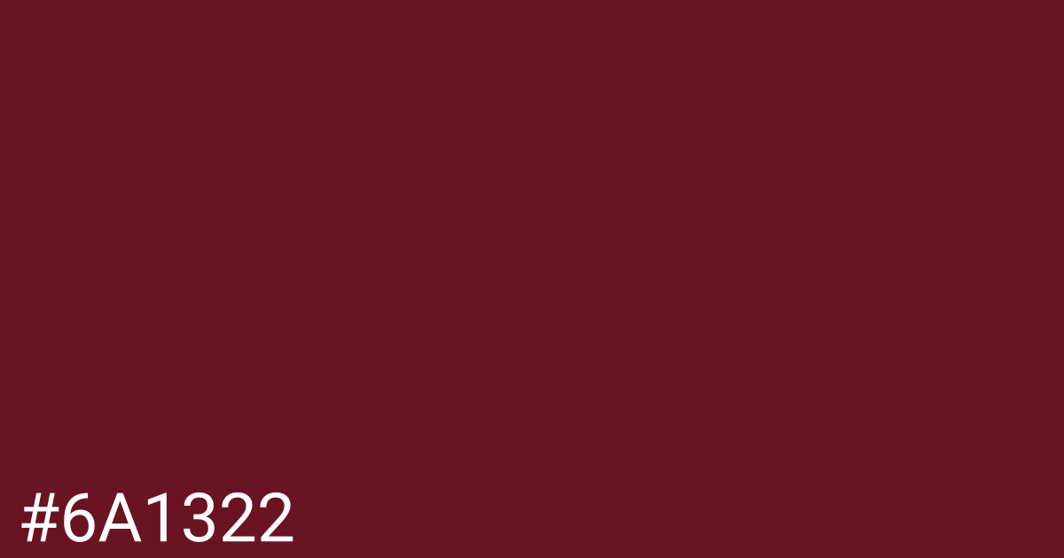 Hex color #6a1322 graphic