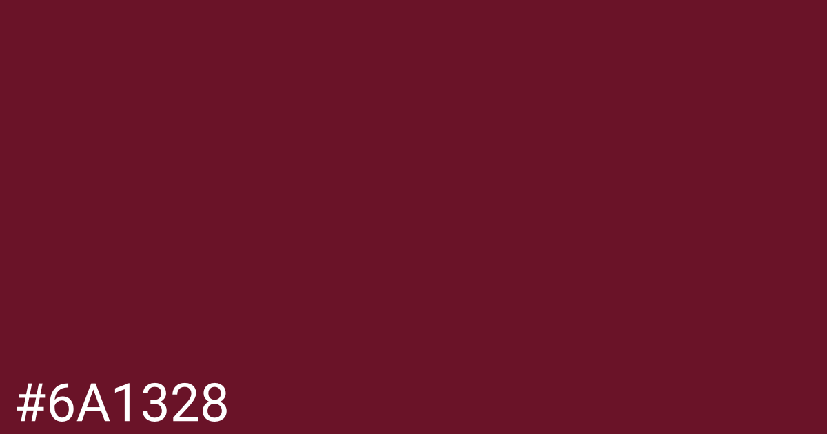 Hex color #6a1328 graphic