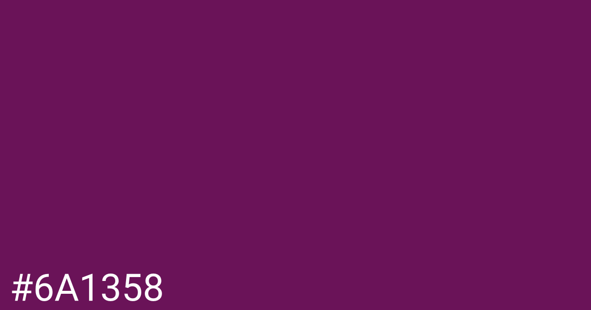 Hex color #6a1358 graphic