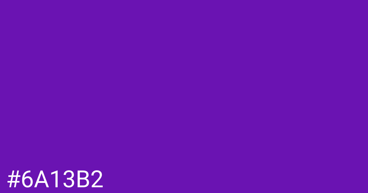 Hex color #6a13b2 graphic