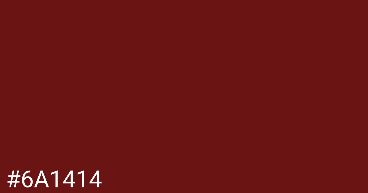 Hex color #6a1414 graphic