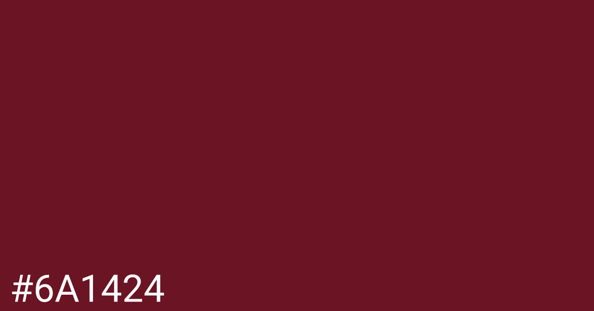 Hex color #6a1424 graphic