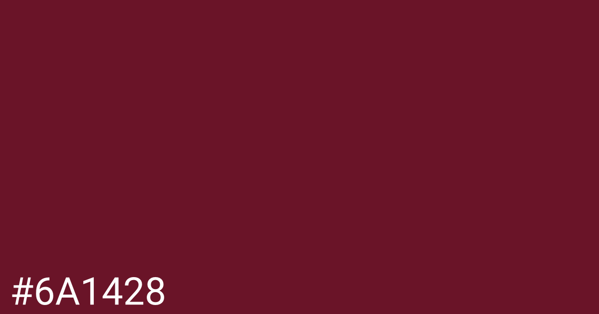 Hex color #6a1428 graphic