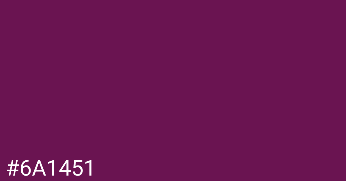 Hex color #6a1451 graphic