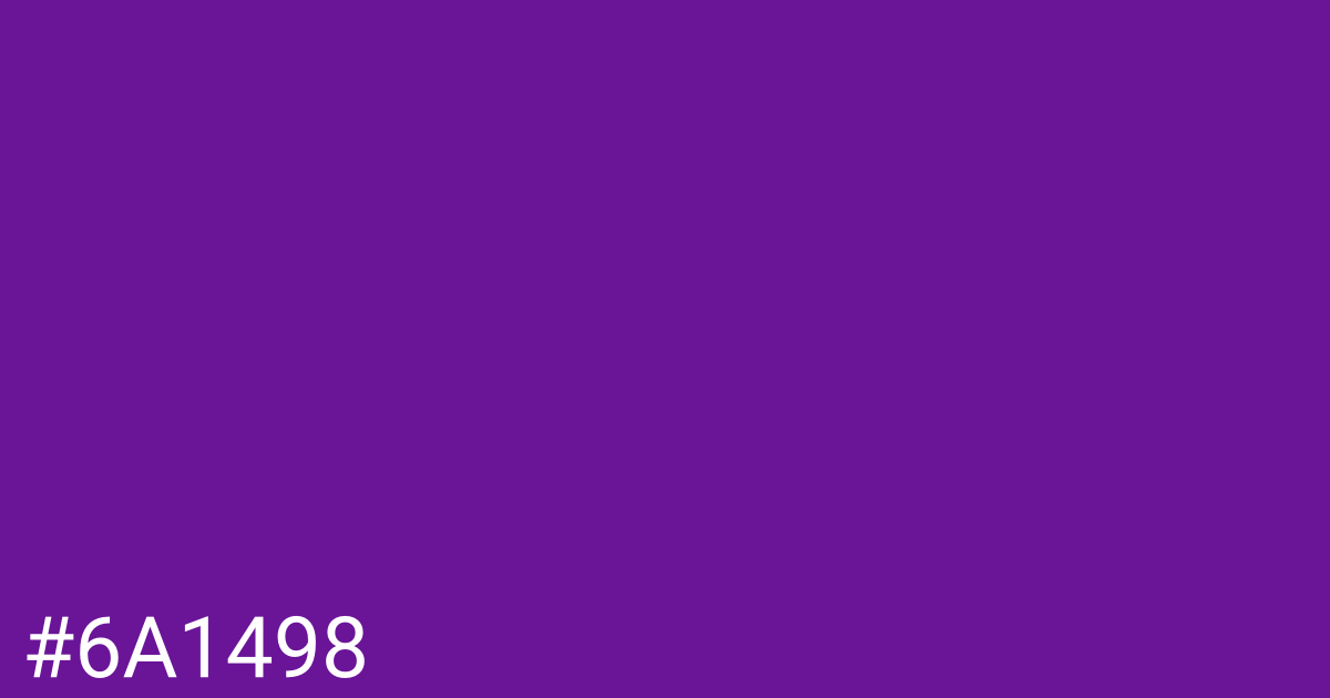 Hex color #6a1498 graphic