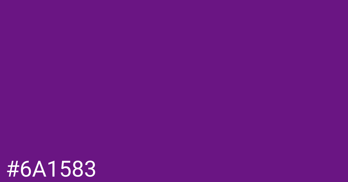 Hex color #6a1583 graphic