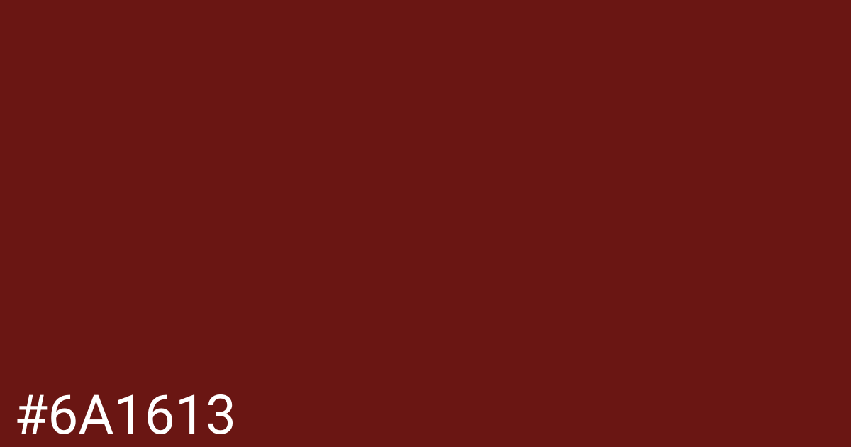 Hex color #6a1613 graphic