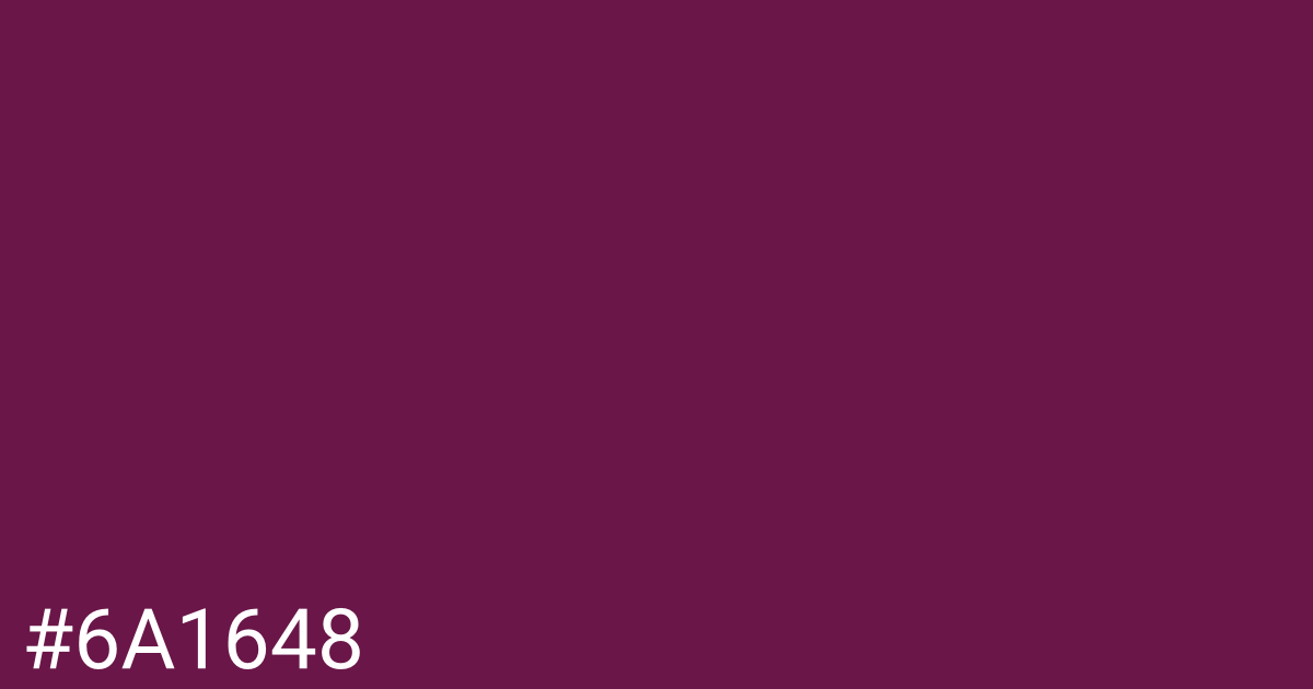 Hex color #6a1648 graphic