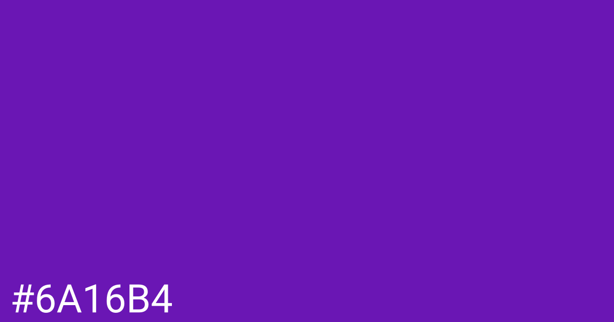 Hex color #6a16b4 graphic