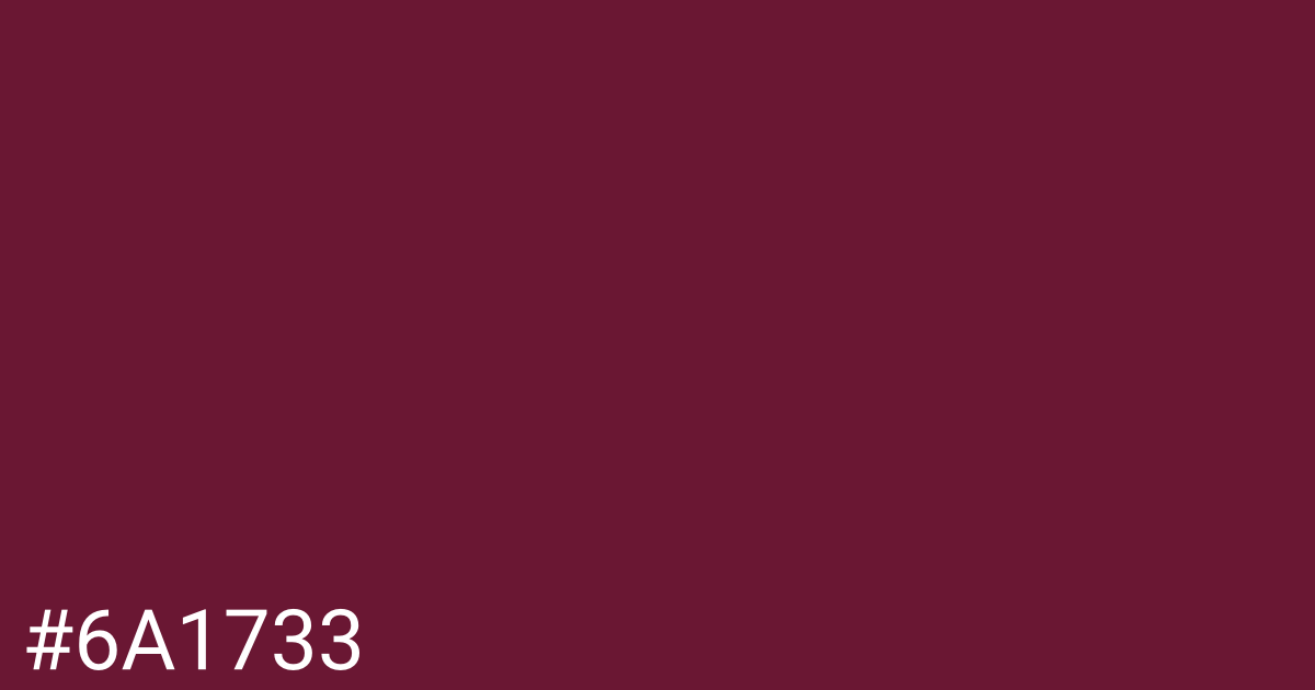 Hex color #6a1733 graphic