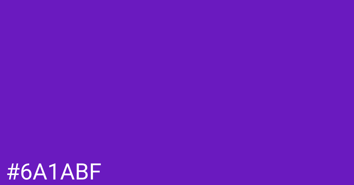 Hex color #6a1abf graphic