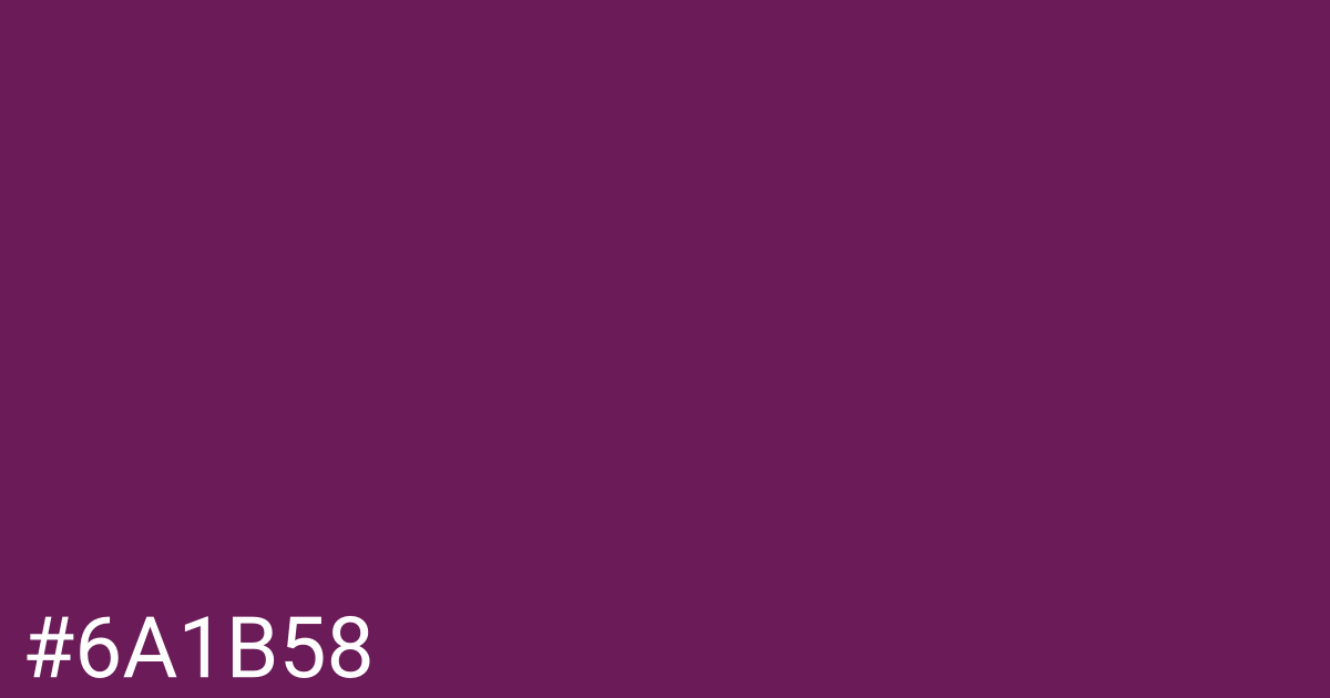 Hex color #6a1b58 graphic