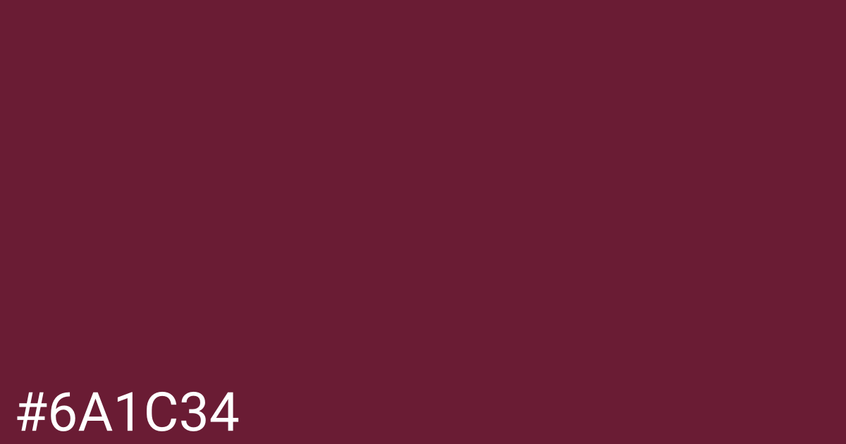 Hex color #6a1c34 graphic