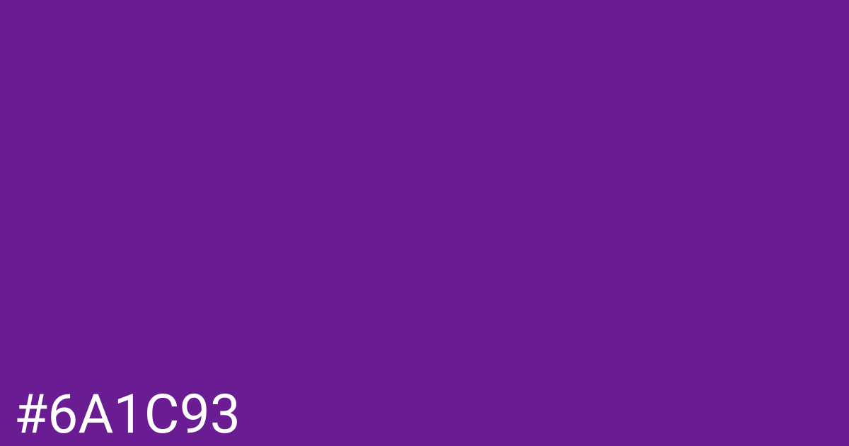 Hex color #6a1c93 graphic