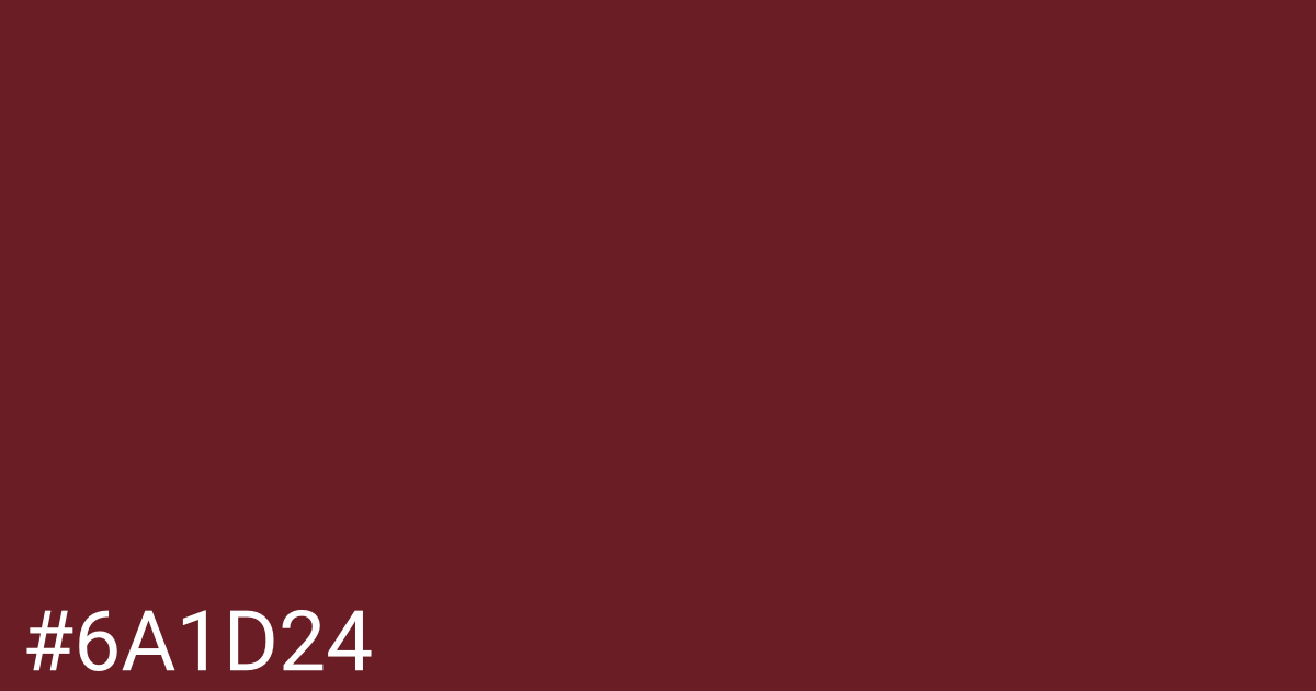 Hex color #6a1d24 graphic