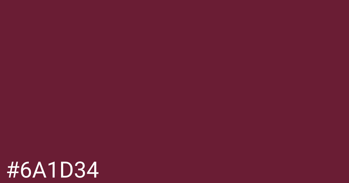 Hex color #6a1d34 graphic