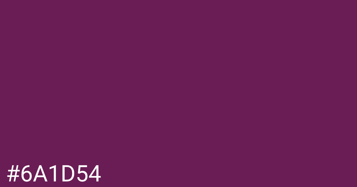 Hex color #6a1d54 graphic