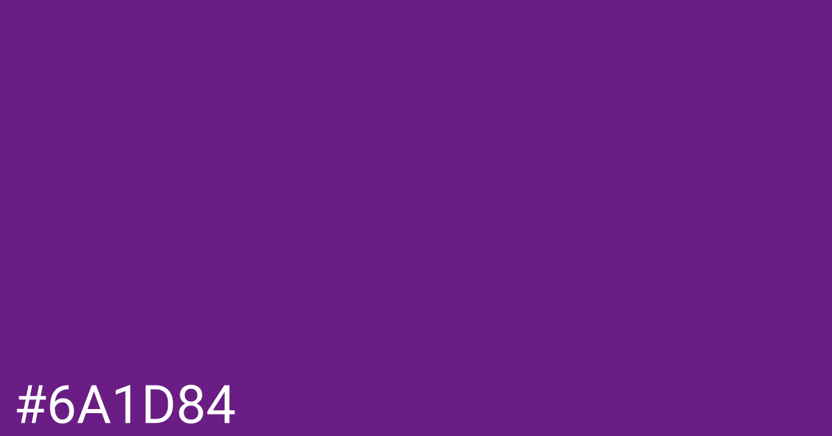 Hex color #6a1d84 graphic