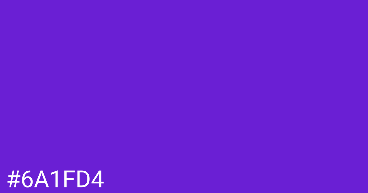 Hex color #6a1fd4 graphic
