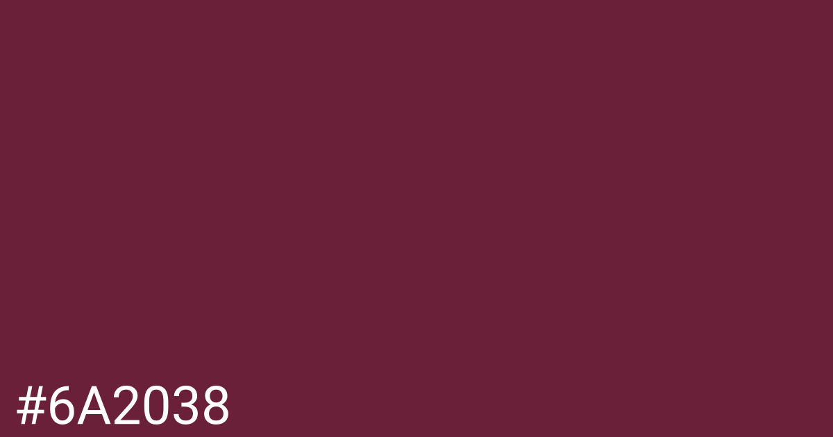 Hex color #6a2038 graphic