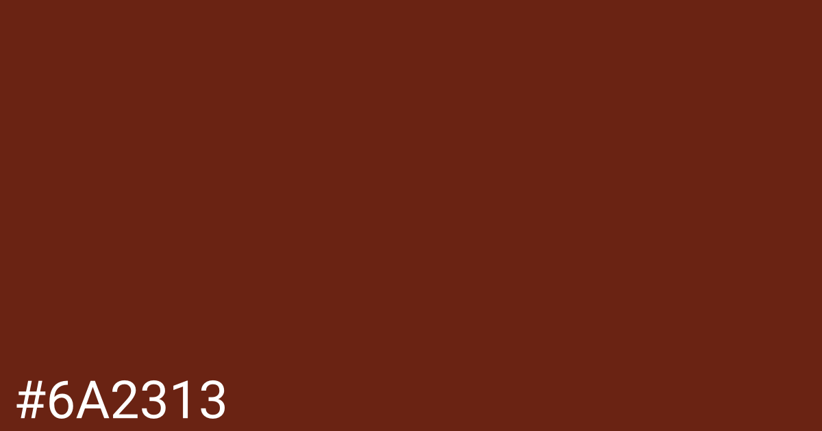 Hex color #6a2313 graphic