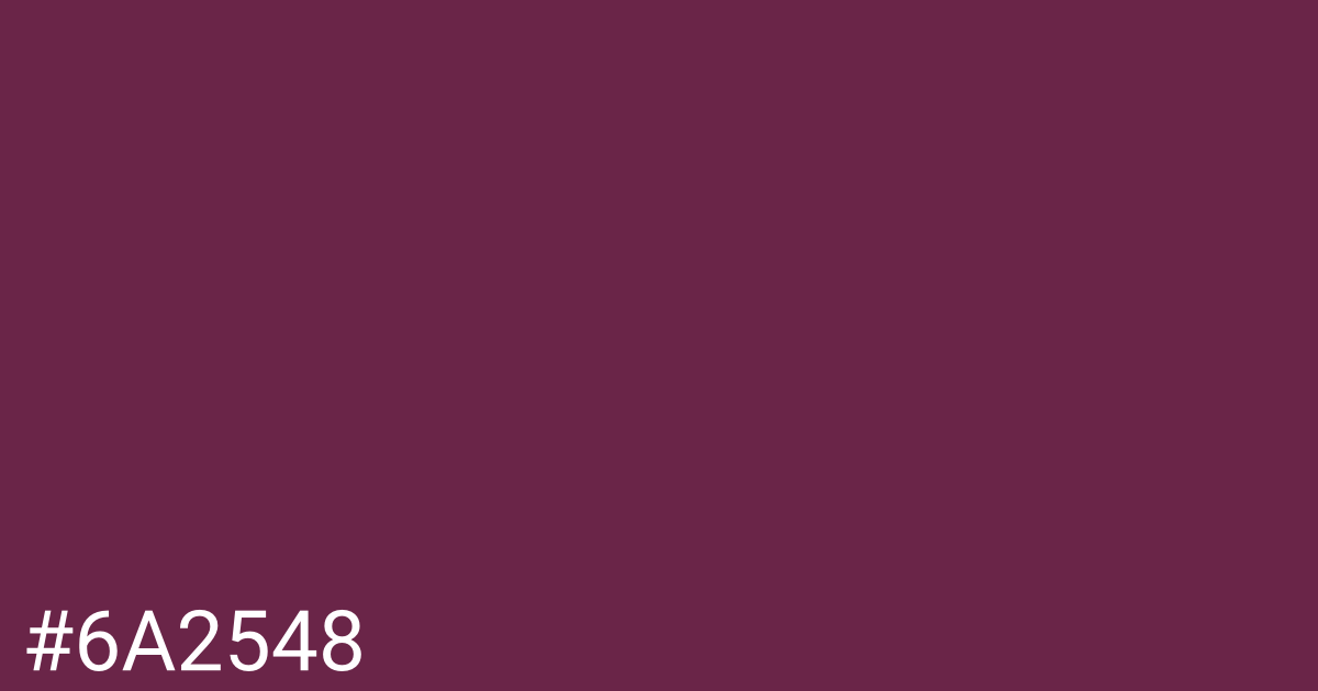 Hex color #6a2548 graphic