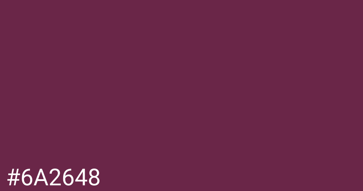 Hex color #6a2648 graphic