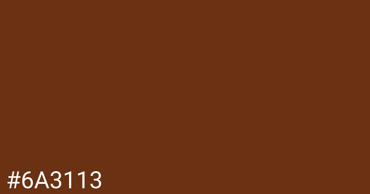 Hex color #6a3113 graphic