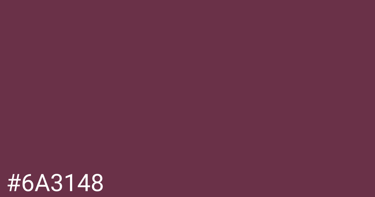 Hex color #6a3148 graphic