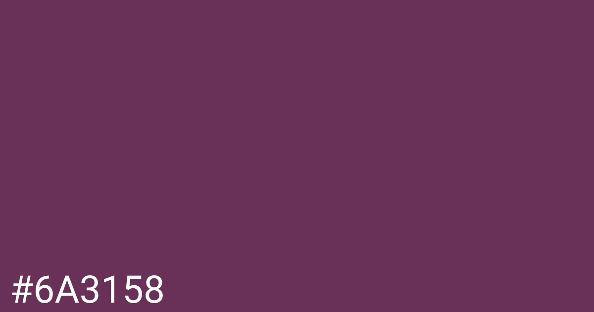 Hex color #6a3158 graphic