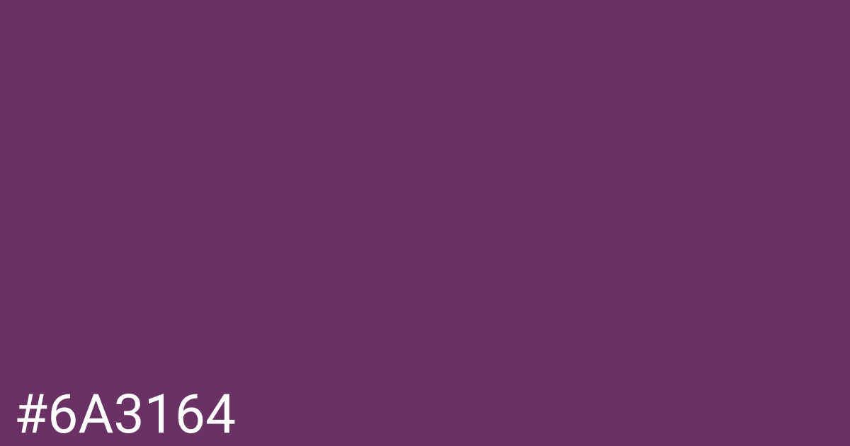 Hex color #6a3164 graphic