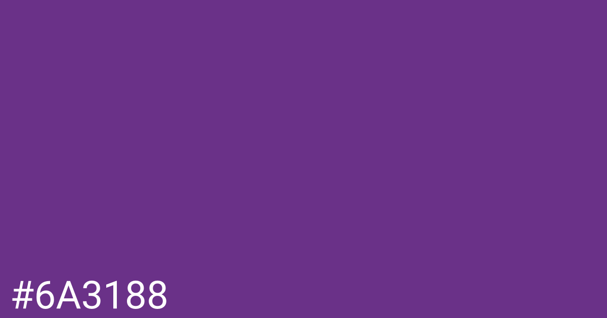 Hex color #6a3188 graphic