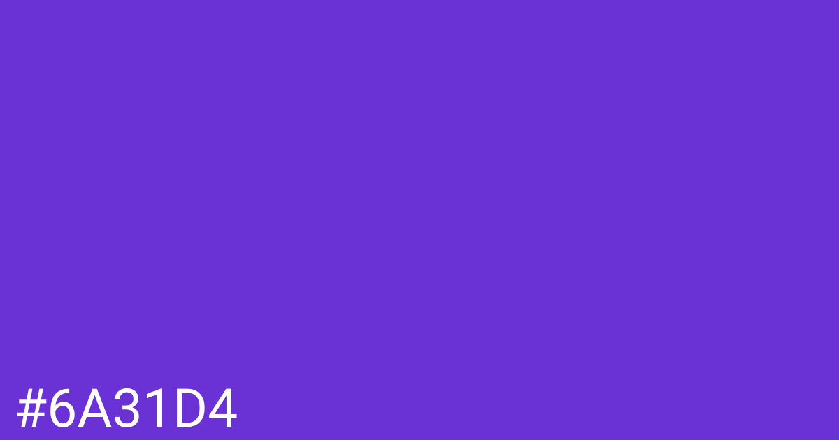 Hex color #6a31d4 graphic