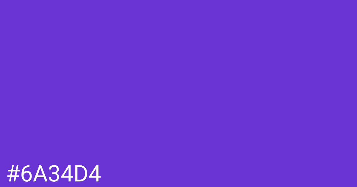 Hex color #6a34d4 graphic