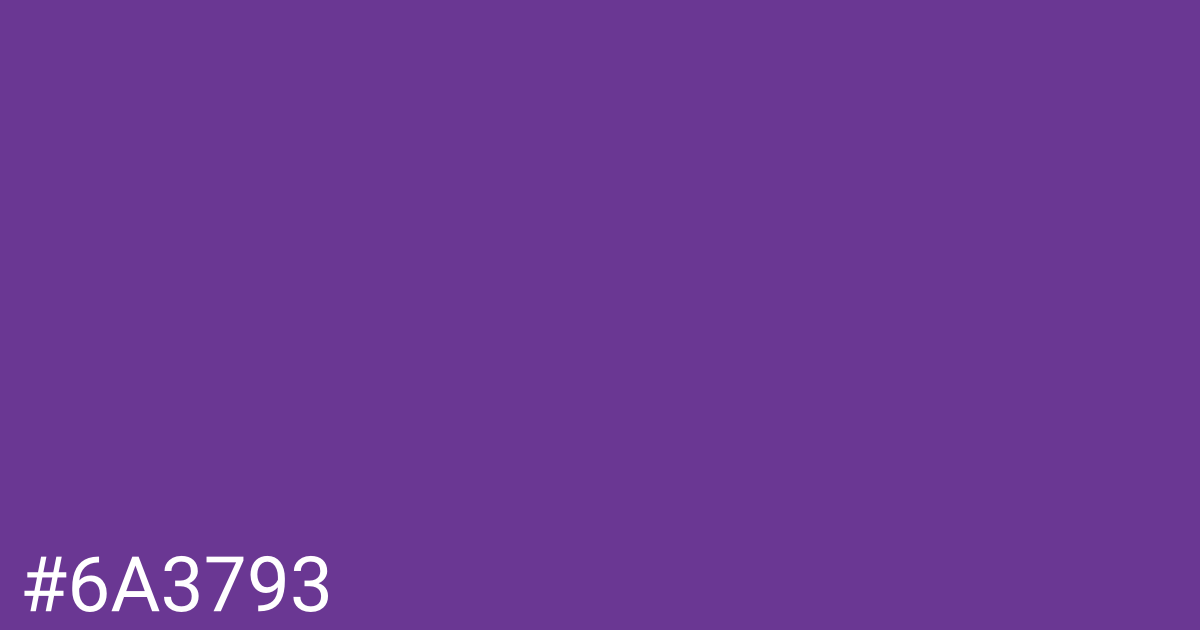 Hex color #6a3793 graphic