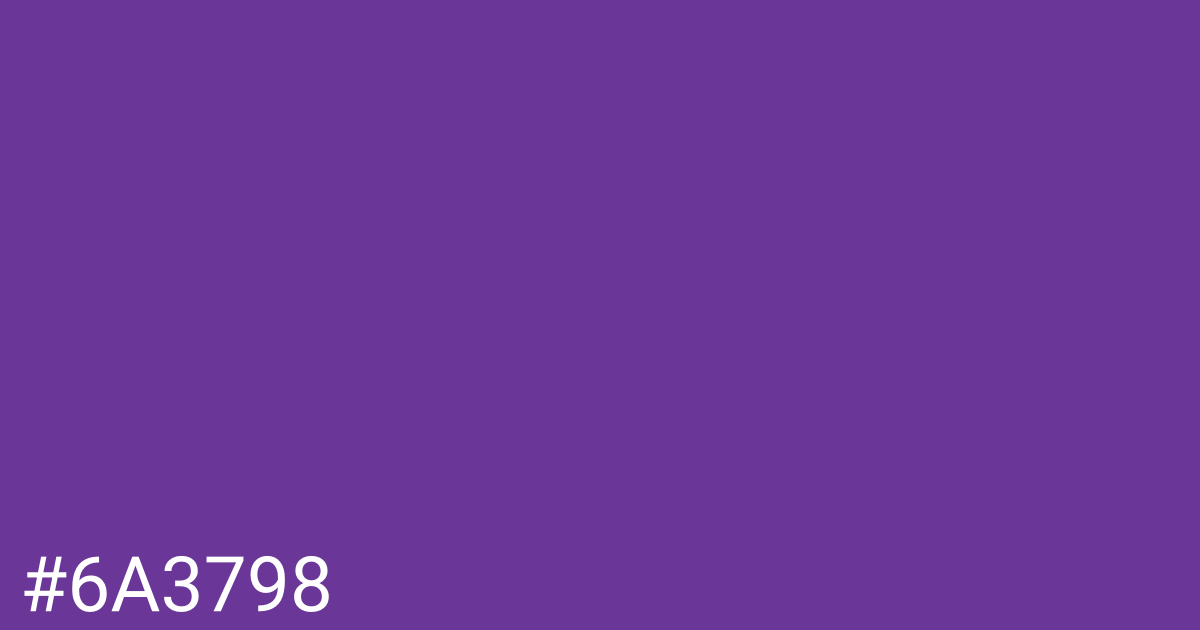 Hex color #6a3798 graphic