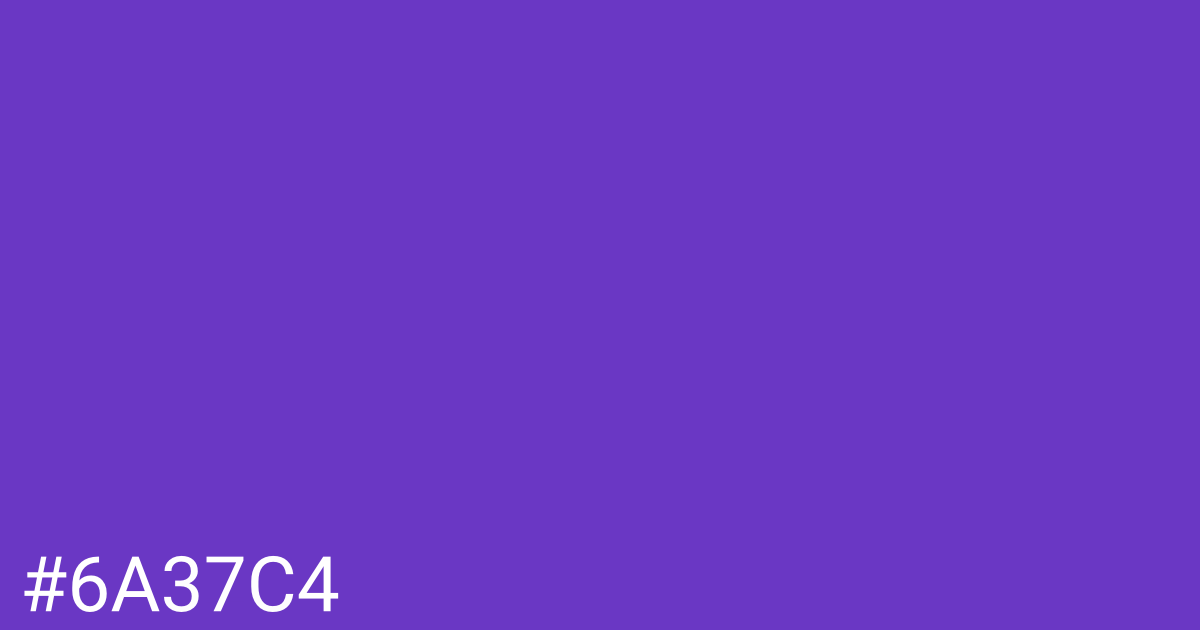 Hex color #6a37c4 graphic