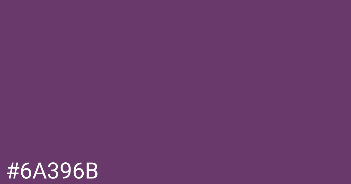 Hex color #6a396b graphic